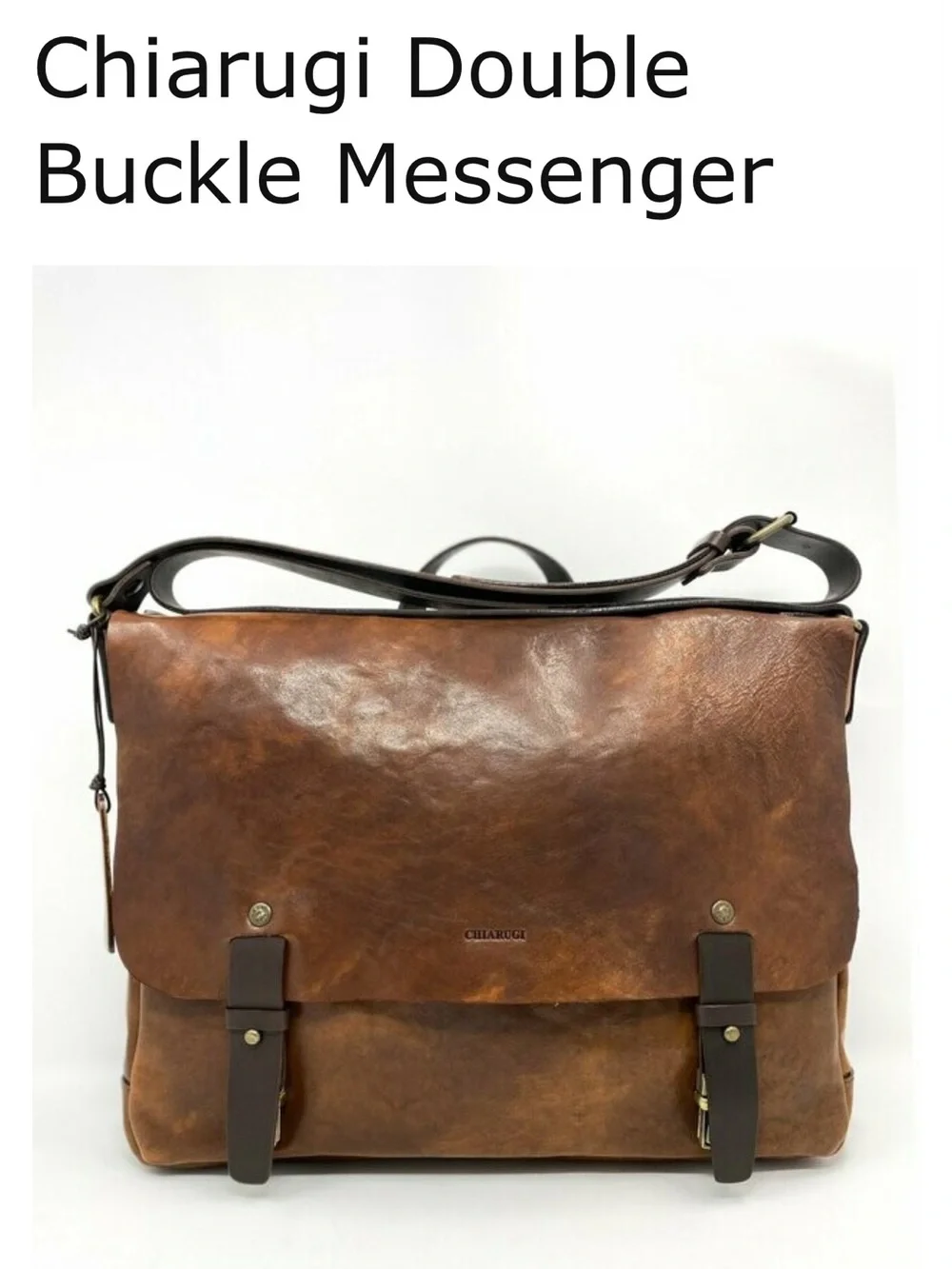 Tan Genuine Leather Messenger Bag - Florence, Italy